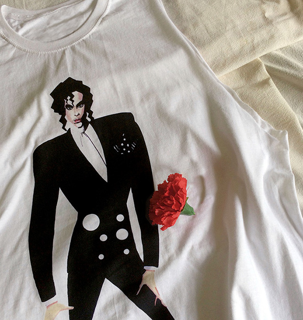 sleeveless with carnation